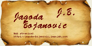 Jagoda Bojanović vizit kartica